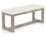 Canadel Loft Upholstered Bench 5070 in FT InsideOut® and 08 Shadow, three-quarter view