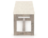 Canadel Loft Upholstered Bench 5070 in FT InsideOut® and 08 Shadow, side view
