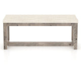 Canadel Loft Upholstered Bench 5070 in FT InsideOut® and 08 Shadow, back view