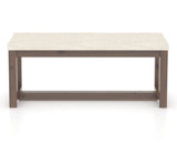 Canadel Loft Upholstered Bench 5070 in FT InsideOut® and 19 Cognac Washed, front view