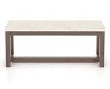 Canadel Loft Upholstered Bench 5070 in FT InsideOut® and 19 Cognac Washed, back view