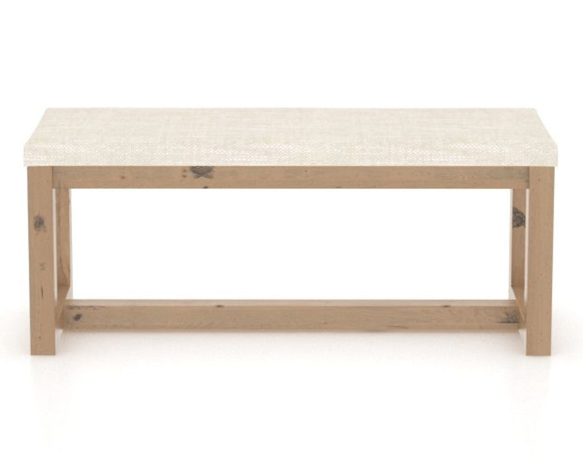 Canadel Loft Upholstered Bench 5070 in FT InsideOut® and 20 Caramel Washed, front view