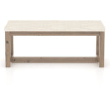 Canadel Loft Upholstered Bench 5070 in FT InsideOut® and 25 Pecan Washed, front view