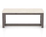 Canadel Loft Upholstered Bench 5070 in FT InsideOut® and 29 Hazelnut Washed, front view