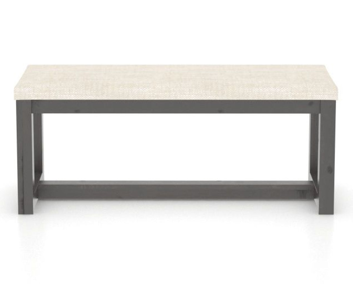 Canadel Loft Upholstered Bench 5070 in FT InsideOut® and 59 Davy's Grey, back view