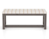 Canadel Loft Upholstered Bench 5070 in OZ Fabric and 29 Hazelnut Washed, front view