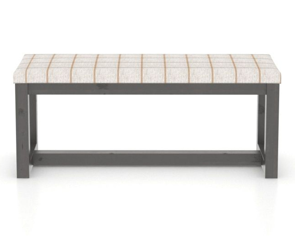 Canadel Loft Upholstered Bench 5070 in OZ Fabric and 59 Davy's Grey, front view