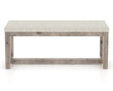 Canadel Loft Upholstered Bench 5070 in TB Fabric and 08 Shadow, front view