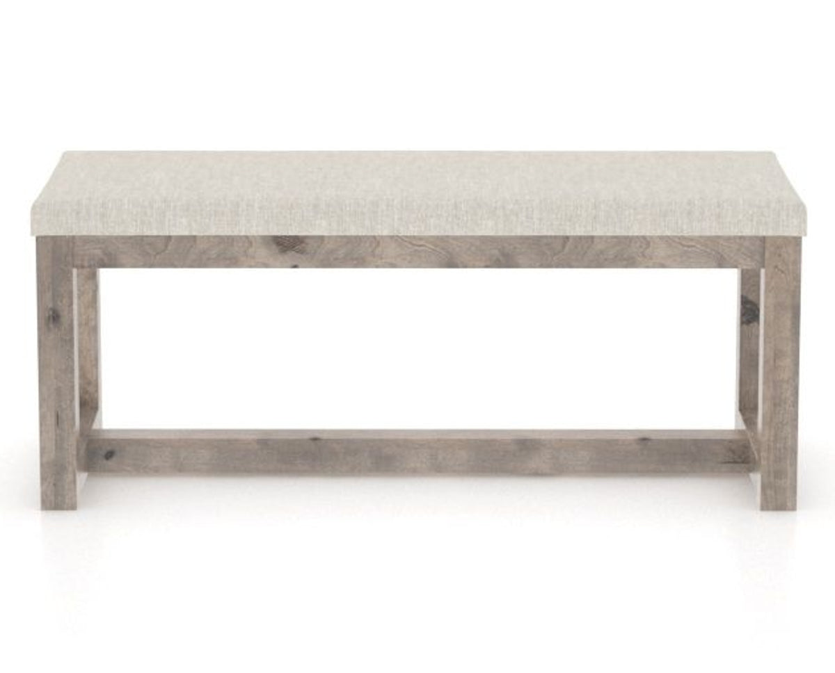 Canadel Loft Upholstered Bench 5070 in TB Fabric and 08 Shadow, front view