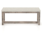 Canadel Loft Upholstered Bench 5070 in TB Fabric and 08 Shadow, back view