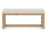 Canadel Loft Upholstered Bench 5070 in TB Fabric and 20 Caramel Washed, front view