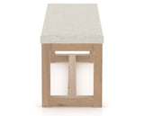 Canadel Loft Upholstered Bench 5070 in TB Fabric and 20 Caramel Washed, side view