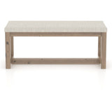 Canadel Loft Upholstered Bench 5070 in TB Fabric and 25 Pecan Washed, front view