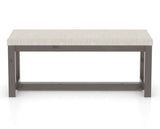 Canadel Loft Upholstered Bench 5070 in TB Fabric and 29 Hazelnut Washed, front view