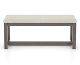 Canadel Loft Upholstered Bench 5070 in TB Fabric and 29 Hazelnut Washed, back view