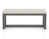 Canadel Loft Upholstered Bench 5070 in TB Fabric and 59 Davy's Grey, front view