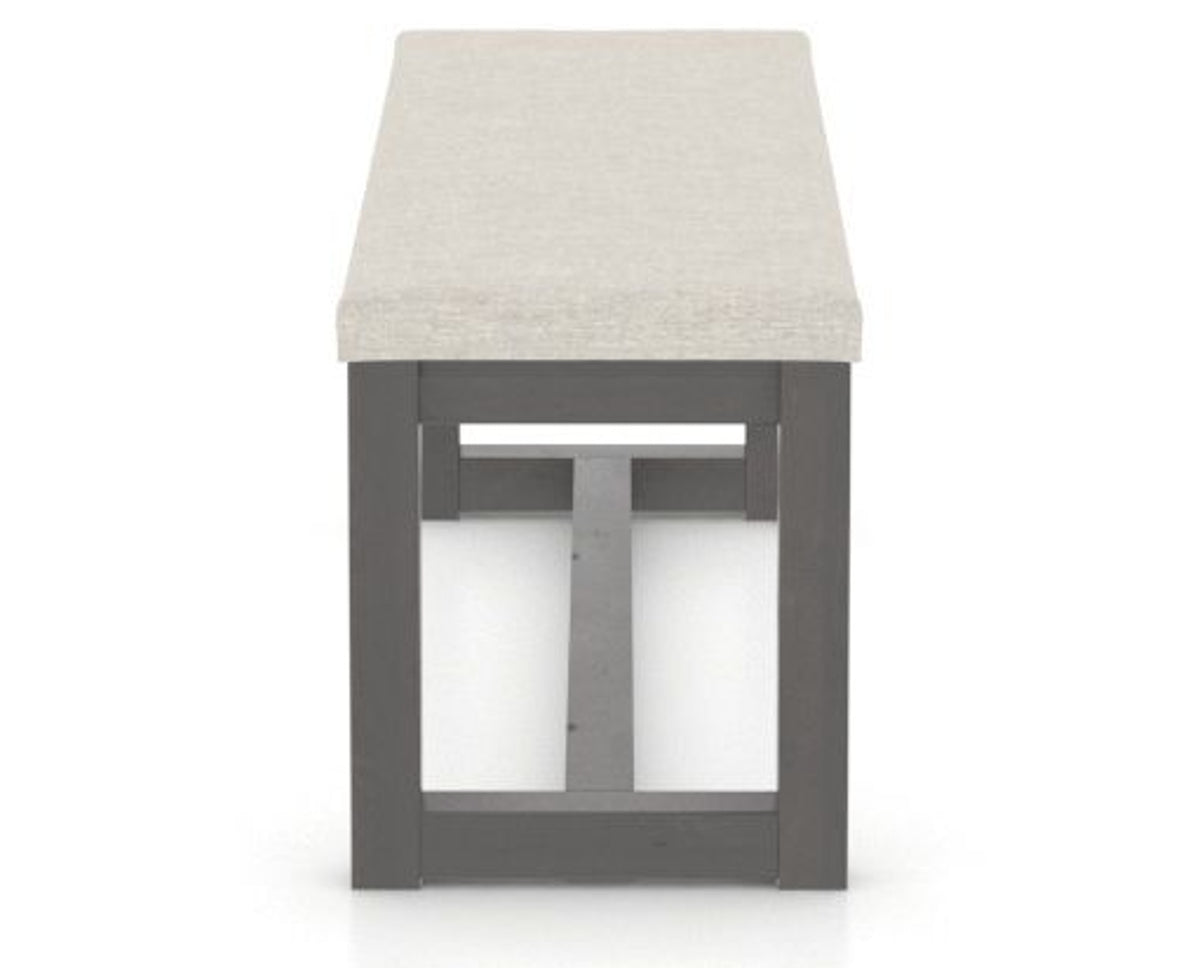 Canadel Loft Upholstered Bench 5070 in TB Fabric and 59 Davy's Grey, side view
