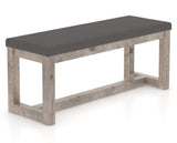 Canadel Loft Upholstered Bench 5070 in 46.5in Length, three-quarter view