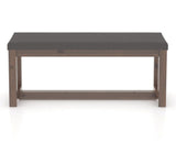Canadel Loft Upholstered Bench 5070 in XU Faux Leather and 19 Cognac Washed, front view