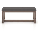 Canadel Loft Upholstered Bench 5070 in XU Faux Leather and 19 Cognac Washed, back view