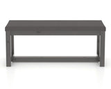 Canadel Loft Upholstered Bench 5070 in XU Faux Leather and 59 Davy's Grey, front view