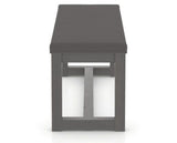 Canadel Loft Upholstered Bench 5070 in XU Faux Leather and 59 Davy's Grey, side view
