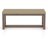Canadel Loft Upholstered Bench 5070 in XY Faux Leather and 19 Cognac Washed, front view