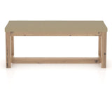 Canadel Loft Upholstered Bench 5070 in XY Faux Leather and 20 Caramel Washed, back view