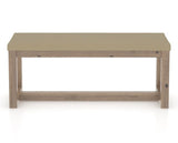 Canadel Loft Upholstered Bench 5070 in XY Faux Leather and 25 Pecan Washed, back view
