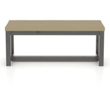 Canadel Loft Upholstered Bench 5070 in XY Faux Leather and 59 Davy's Grey, front view