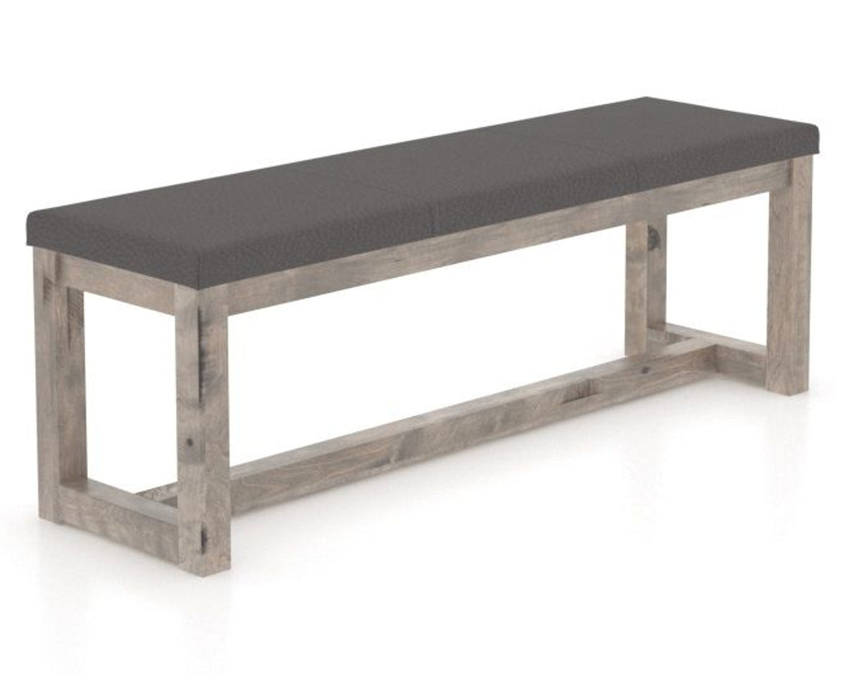 Canadel Loft Upholstered Bench 5070 in 56.5in Length, three-quarter view