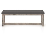 Canadel Loft Upholstered Bench 5070 in 56.5in Length, back view