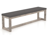 Canadel Loft Upholstered Bench 5070 in 70.5in Length, three-quarter view