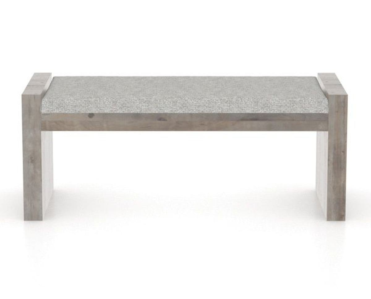 Canadel Loft Upholstered Bench 5073 in 7C Fabric and 08 Shadow, back view