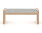 Canadel Loft Upholstered Bench 5073 in 7C Fabric and 20 Caramel Washed, front view