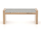 Canadel Loft Upholstered Bench 5073 in 7C Fabric and 20 Caramel Washed, back view