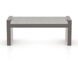 Canadel Loft Upholstered Bench 5073 in 7C Fabric and 29 Hazelnut Washed, front view