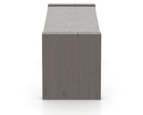 Canadel Loft Upholstered Bench 5073 in 7C Fabric and 29 Hazelnut Washed, side view