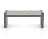 Canadel Loft Upholstered Bench 5073 in 7C Fabric and 29 Hazelnut Washed, back view