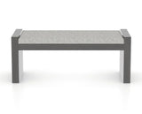 Canadel Loft Upholstered Bench 5073 in 7C Fabric and 59 Davy's Grey, front view