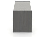 Canadel Loft Upholstered Bench 5073 in 7C Fabric and 59 Davy's Grey, side view