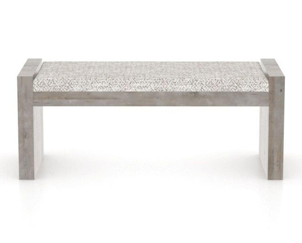 Canadel Loft Upholstered Bench 5073 in FP Crypton® and 08 Shadow, front view