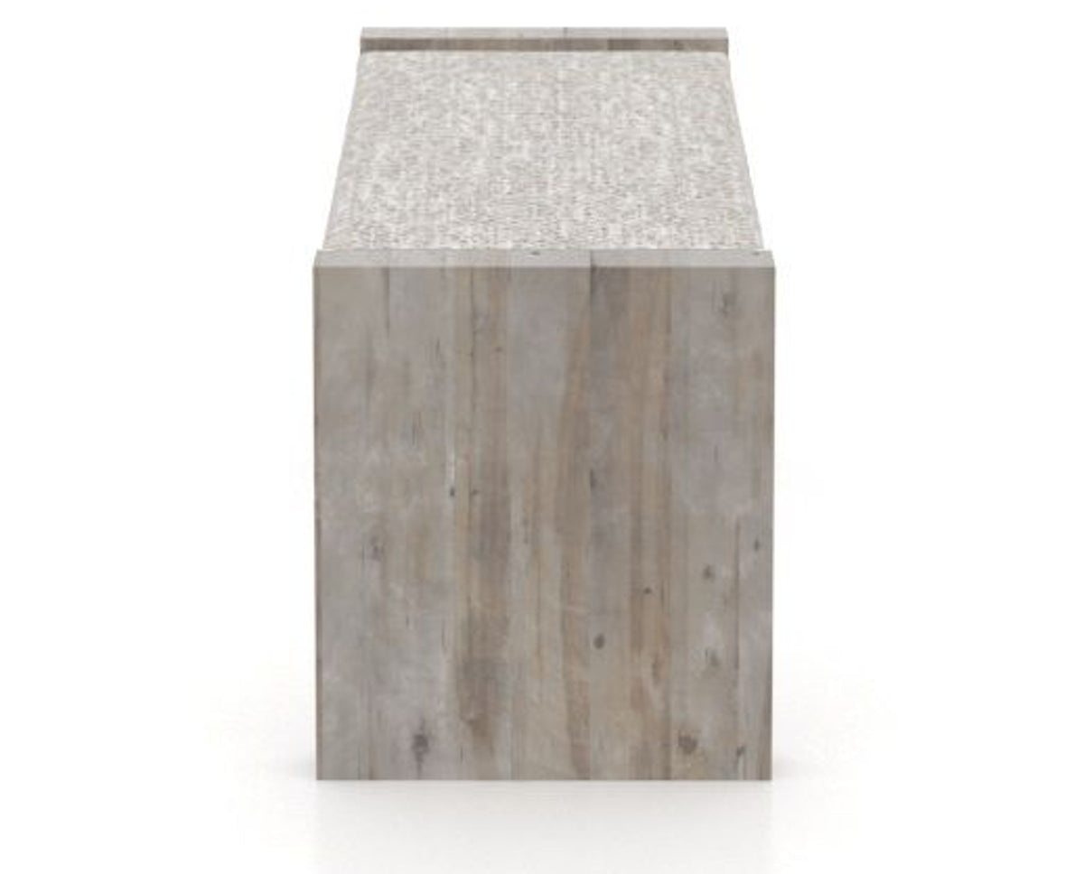 Canadel Loft Upholstered Bench 5073 in FP Crypton® and 08 Shadow, side view