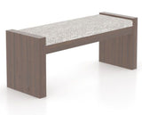 Canadel Loft Upholstered Bench 5073 in FP Crypton® and 19 Cognac Washed, three-quarter view
