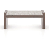 Canadel Loft Upholstered Bench 5073 in FP Crypton® and 19 Cognac Washed, back view