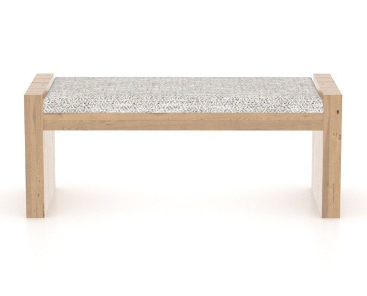 Canadel Loft Upholstered Bench 5073 in FP Crypton® and 20 Caramel Washed, front view