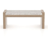 Canadel Loft Upholstered Bench 5073 in FP Crypton® and 25 Pecan Washed, front view