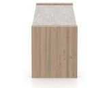 Canadel Loft Upholstered Bench 5073 in FP Crypton® and 25 Pecan Washed, side view