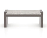 Canadel Loft Upholstered Bench 5073 in FP Crypton® and 29 Hazelnut Washed, front view