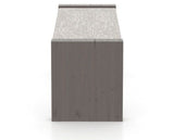 Canadel Loft Upholstered Bench 5073 in FP Crypton® and 29 Hazelnut Washed, side view